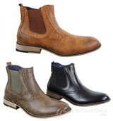 Moški vintage gležnjarji brogue - Cavani Fox