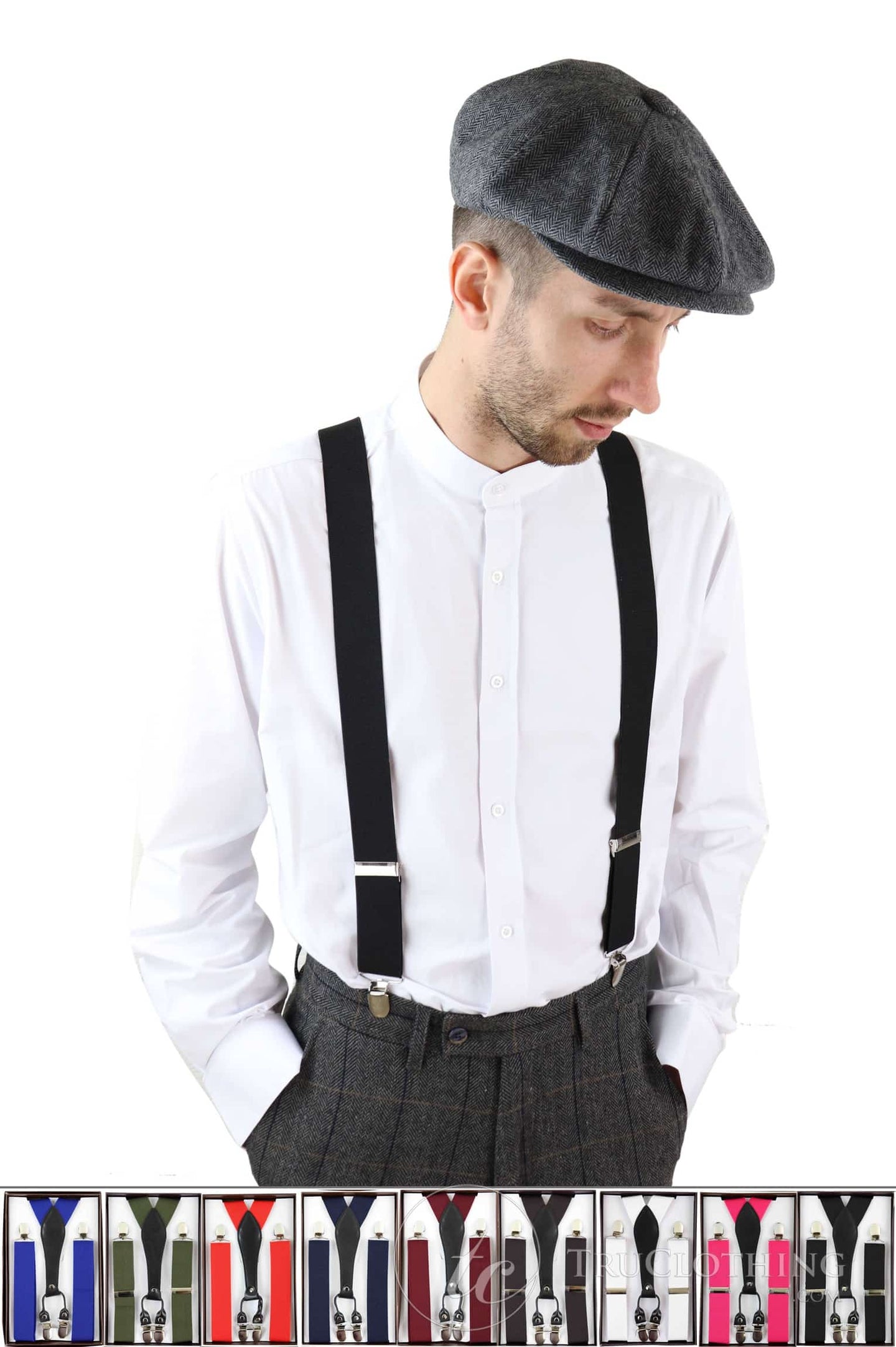 Moške vintage naramnice za hlače - veliko barv