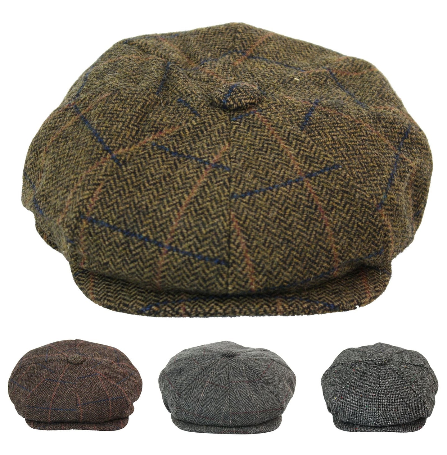 Moški vintage tweed klobuk Peaky Blinders