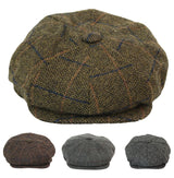 Moški vintage tweed klobuk Peaky Blinders