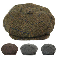 Moški vintage tweed klobuk Peaky Blinders