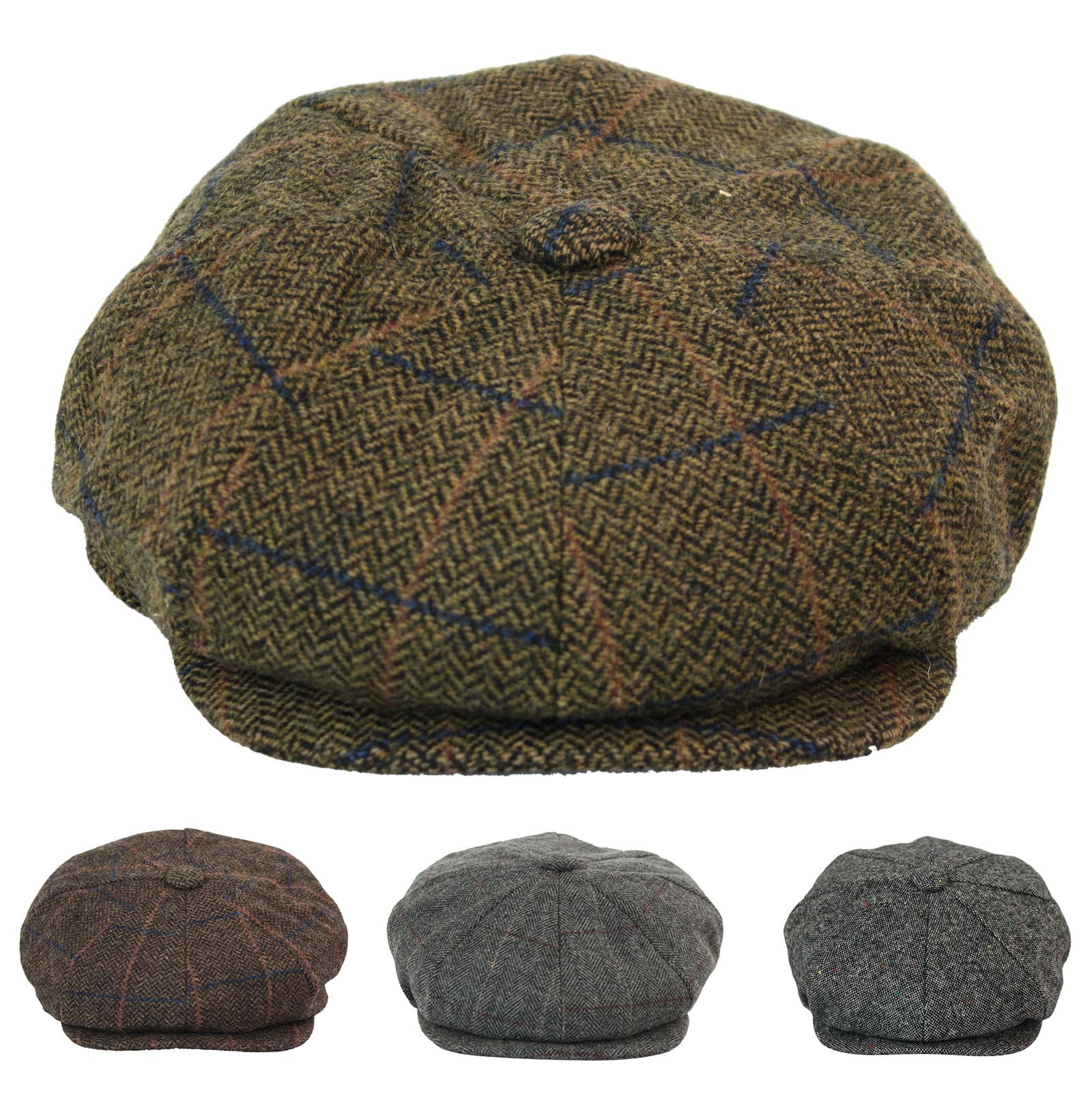 Moški vintage tweed klobuk Peaky Blinders