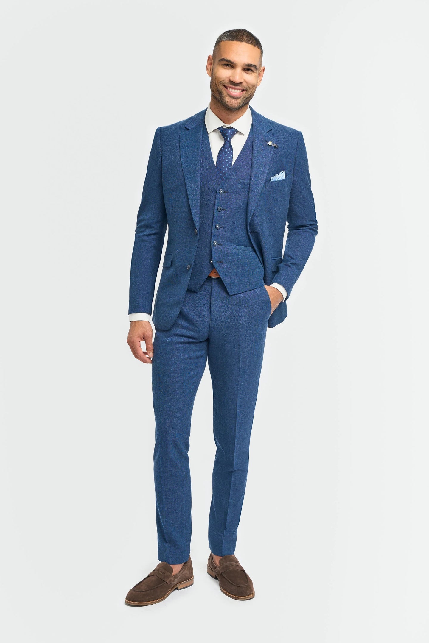 Miami - Moški moder poročni blazer