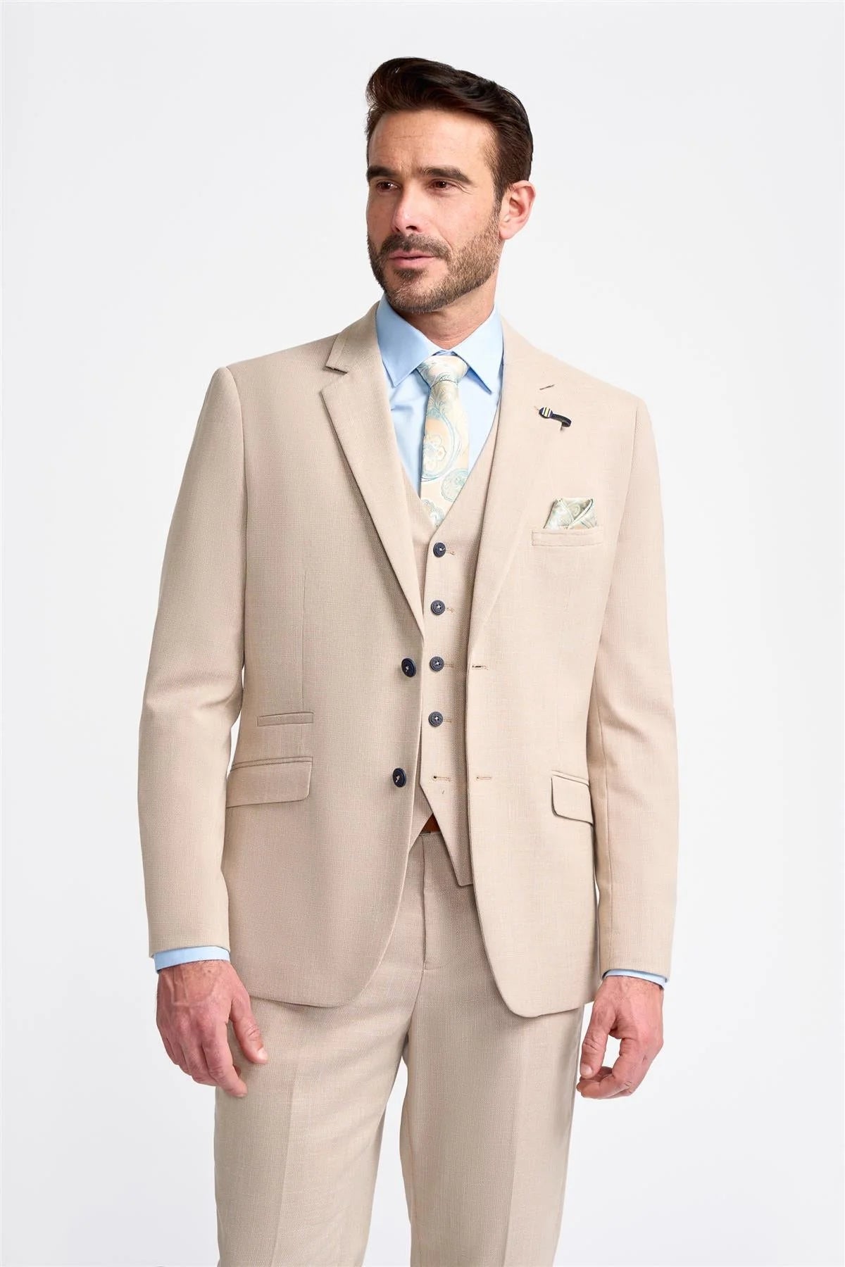 Miami - Moški bež poročni blazer