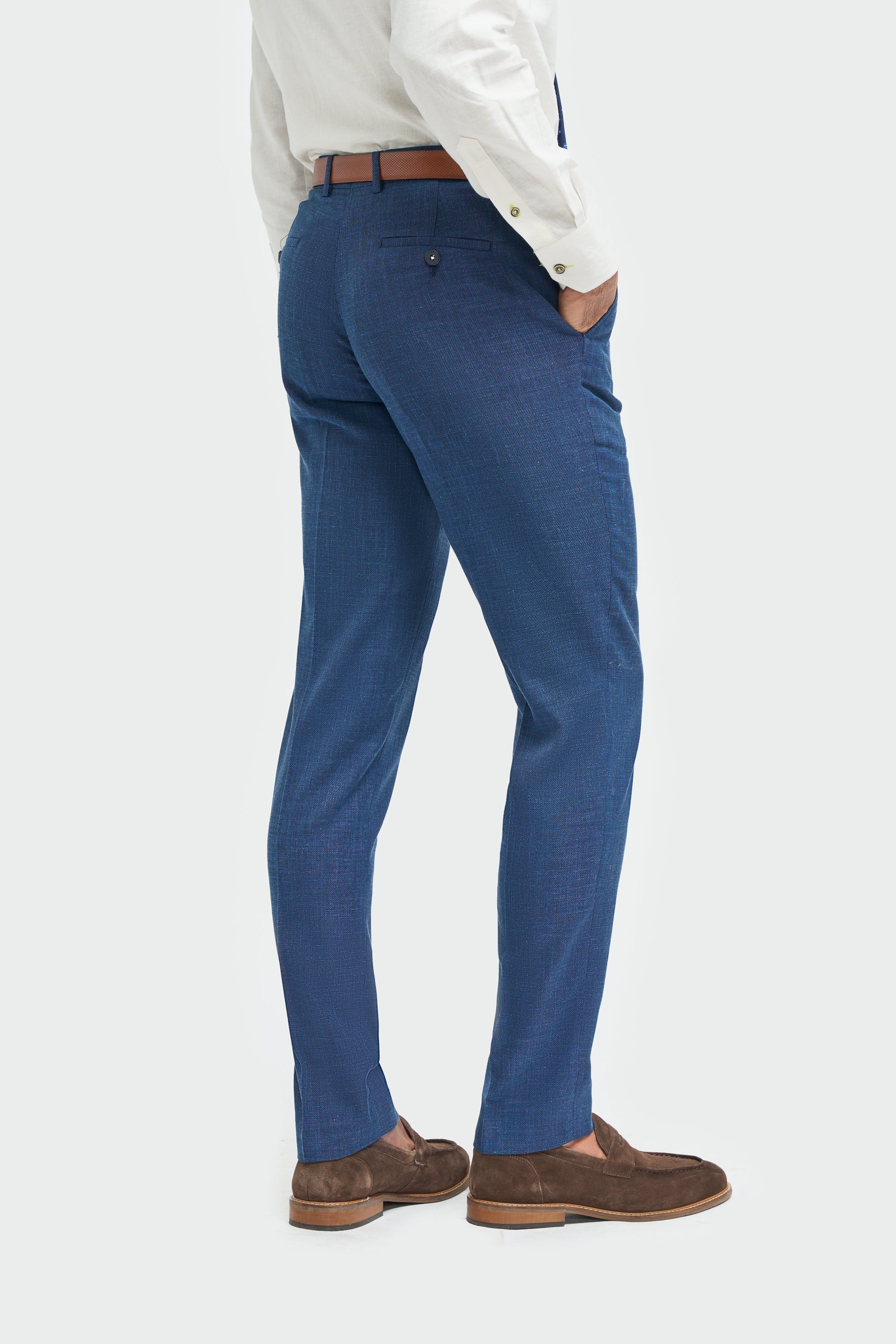Miami - Moške modre hlače s križnim vzorcem