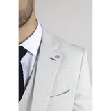 Miller - Moški siv karoiran blazer krojenega kroja