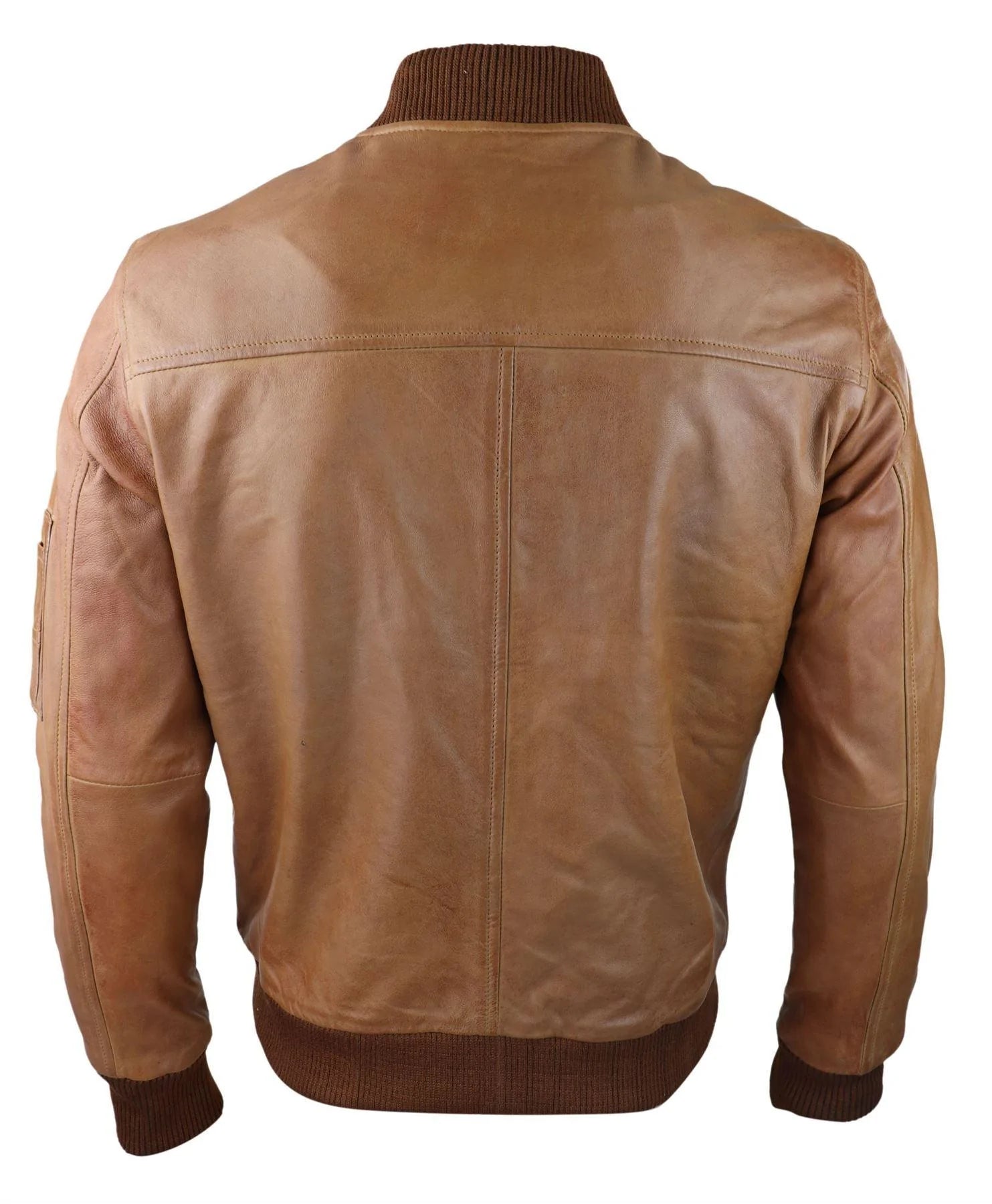 Moška bomber jakna iz pravega usnja, usnjena, priložnostna, vintage, elegantna, rjava