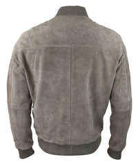 Moška bomber jakna iz pravega semiša, usnjena, priložnostna, Varsity Vintage, elegantna, bež