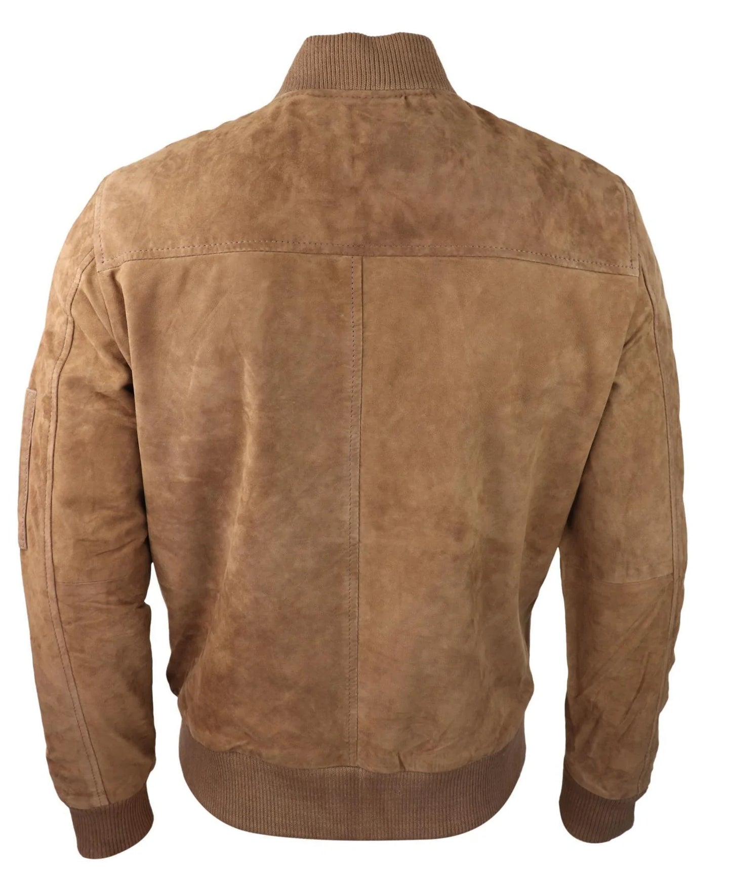 Moška bomber jakna iz pravega semiša, usnjena, priložnostna, Varsity Vintage, elegantna, rjava