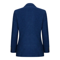 Fantovski 3-delni volneni komplet iz modrega tvida, vintage klasičen telovnik s 4 žepi iz 20. let prejšnjega stoletja