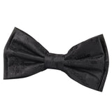 Darilni komplet moških manšetnih gumbov z žepnim robom in črnim metuljčkom