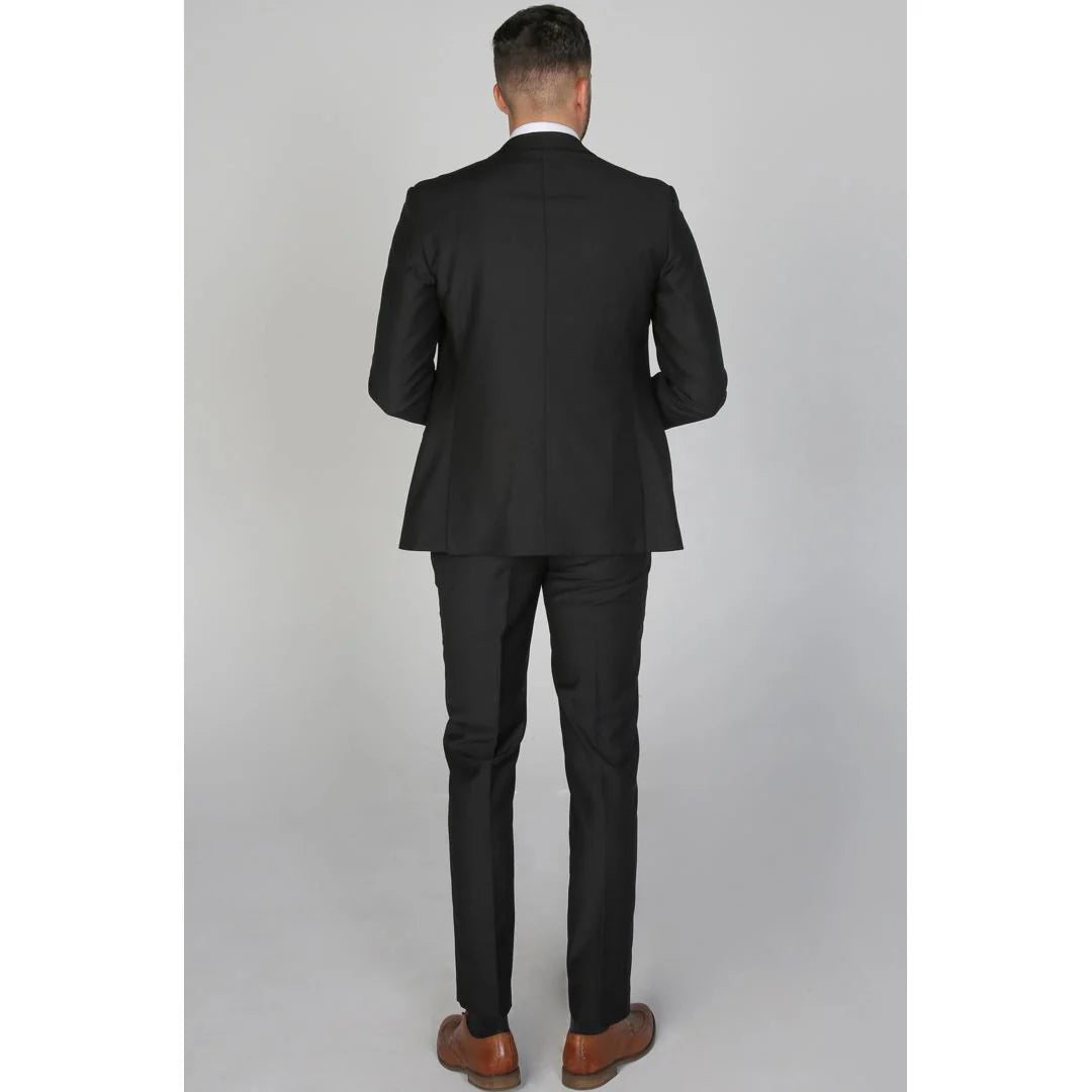 Parker - Moški enobarvni črni blazer