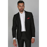 Parker - Moški enobarvni črni blazer