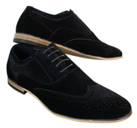 Patron 238 moški semiš usnjeni brogues elegantni casual rdeče rjavi mornarsko črni čevlji z vezalkami retro