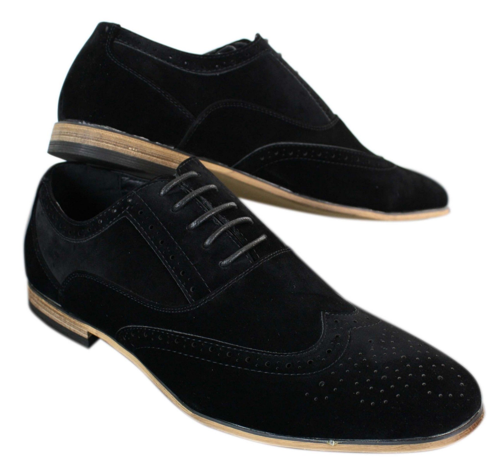 Patron 238 moški semiš usnjeni brogues elegantni casual rdeče rjavi mornarsko črni čevlji z vezalkami retro