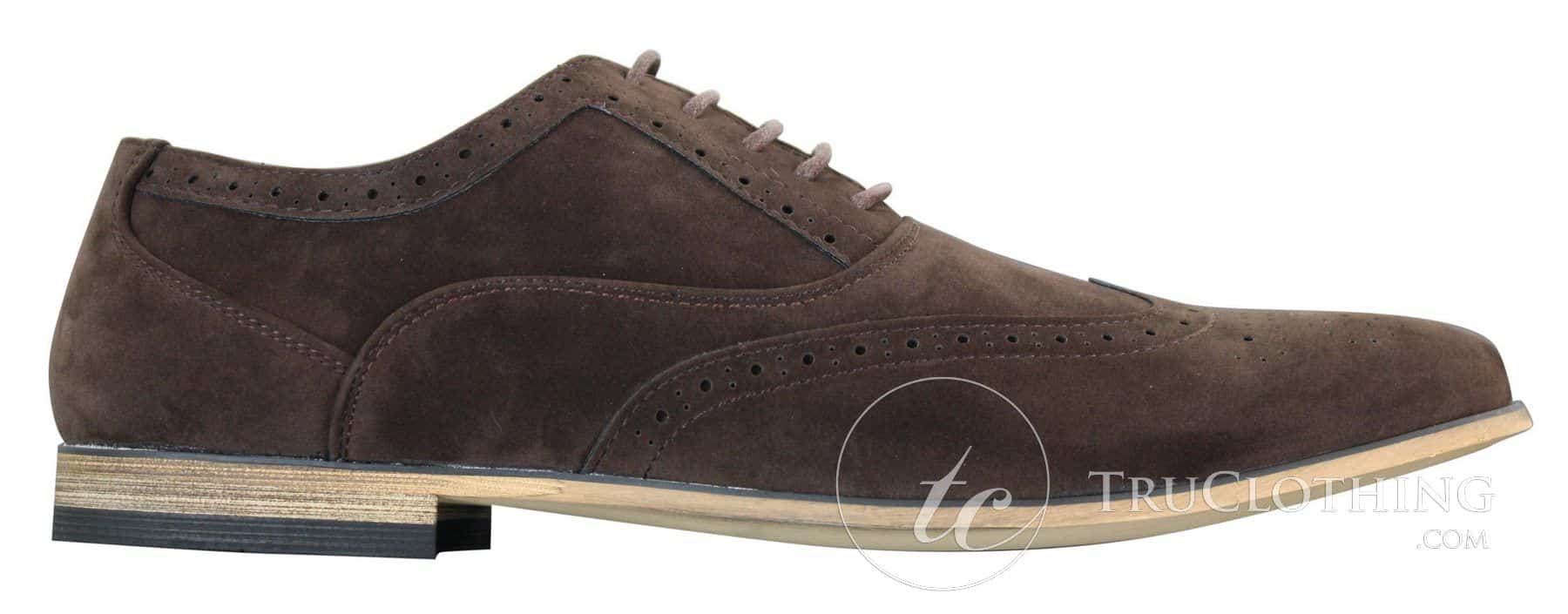 Patron 238 moški semiš usnjeni brogues elegantni casual rdeče rjavi mornarsko črni čevlji z vezalkami retro