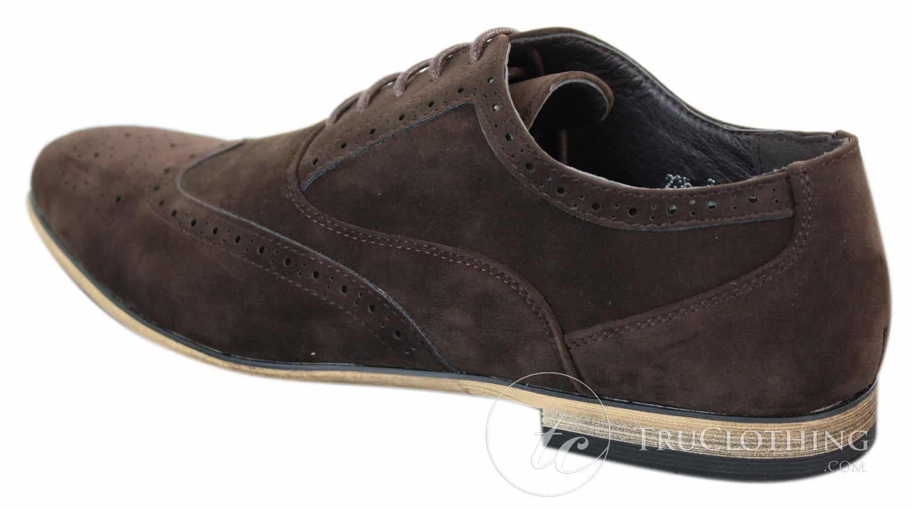 Patron 238 moški semiš usnjeni brogues elegantni casual rdeče rjavi mornarsko črni čevlji z vezalkami retro