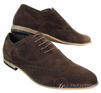 Patron 238 moški semiš usnjeni brogues elegantni casual rdeče rjavi mornarsko črni čevlji z vezalkami retro