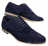 Patron 238 moški semiš usnjeni brogues elegantni casual rdeče rjavi mornarsko črni čevlji z vezalkami retro