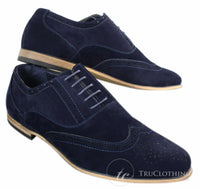 Patron 238 moški semiš usnjeni brogues elegantni casual rdeče rjavi mornarsko črni čevlji z vezalkami retro