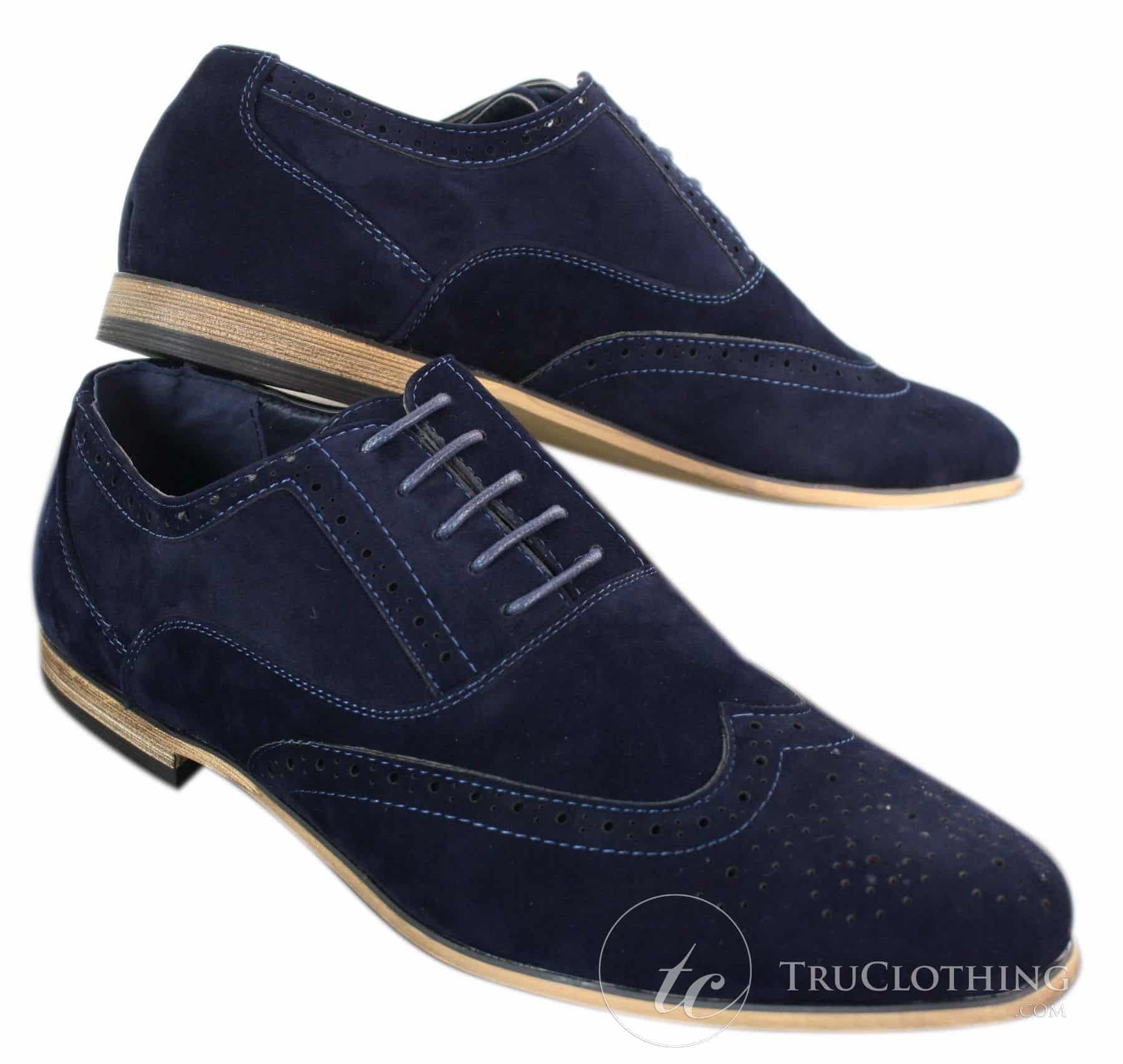 Patron 238 moški semiš usnjeni brogues elegantni casual rdeče rjavi mornarsko črni čevlji z vezalkami retro
