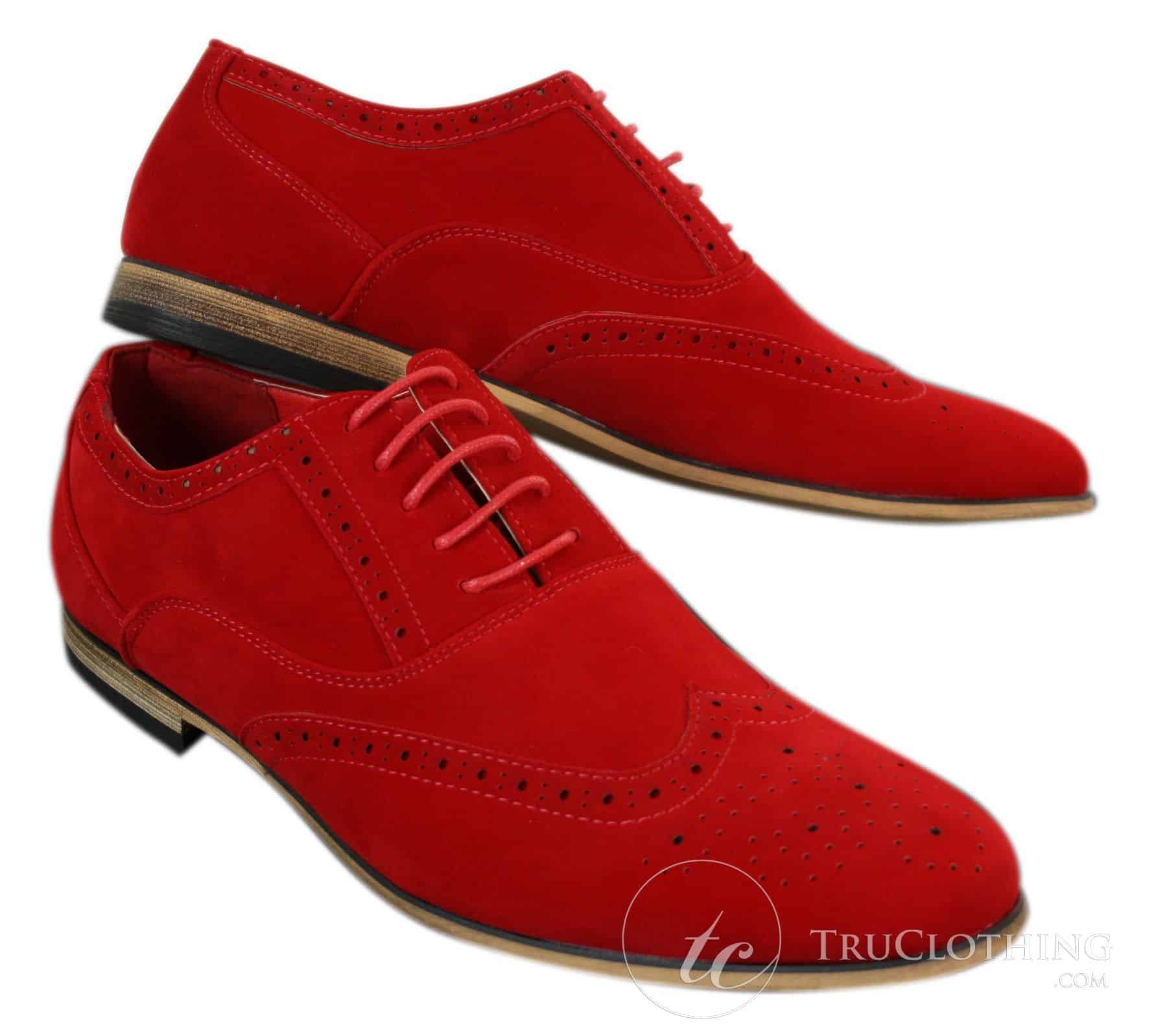 Patron 238 moški semiš usnjeni brogues elegantni casual rdeče rjavi mornarsko črni čevlji z vezalkami retro