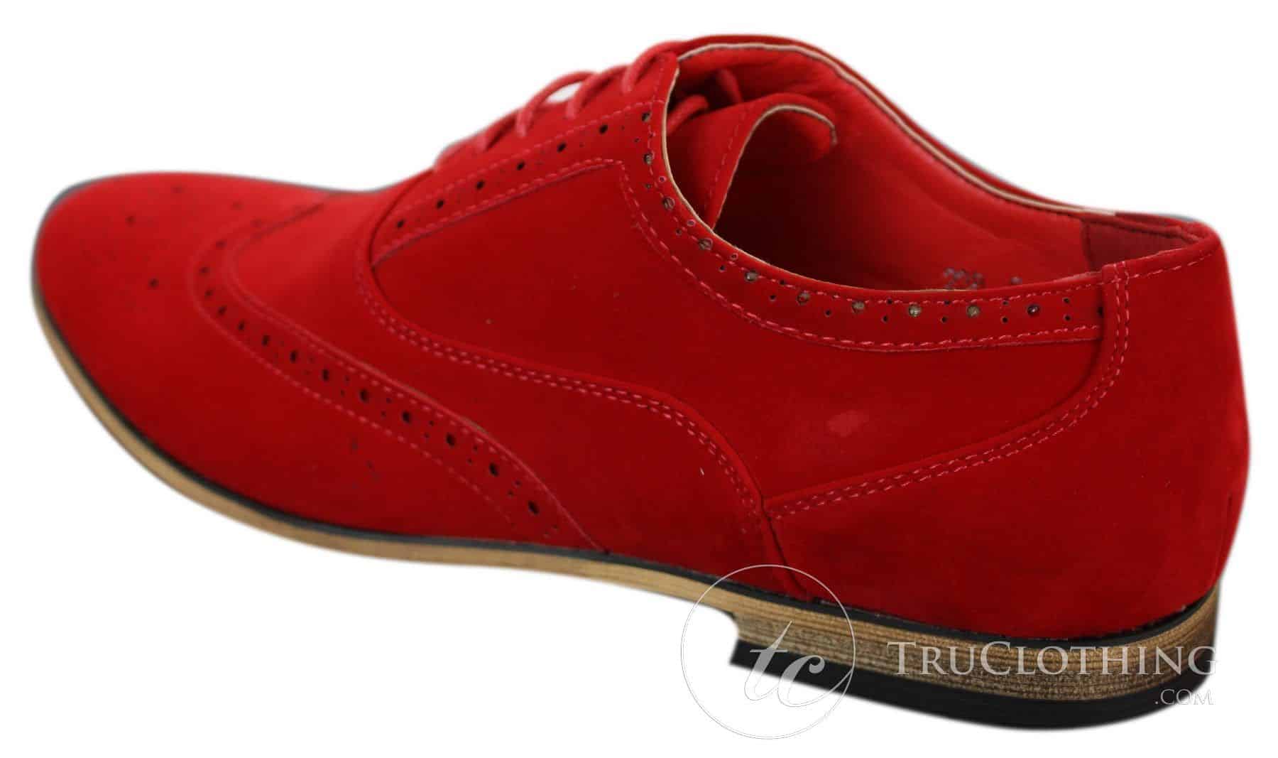 Patron 238 moški semiš usnjeni brogues elegantni casual rdeče rjavi mornarsko črni čevlji z vezalkami retro