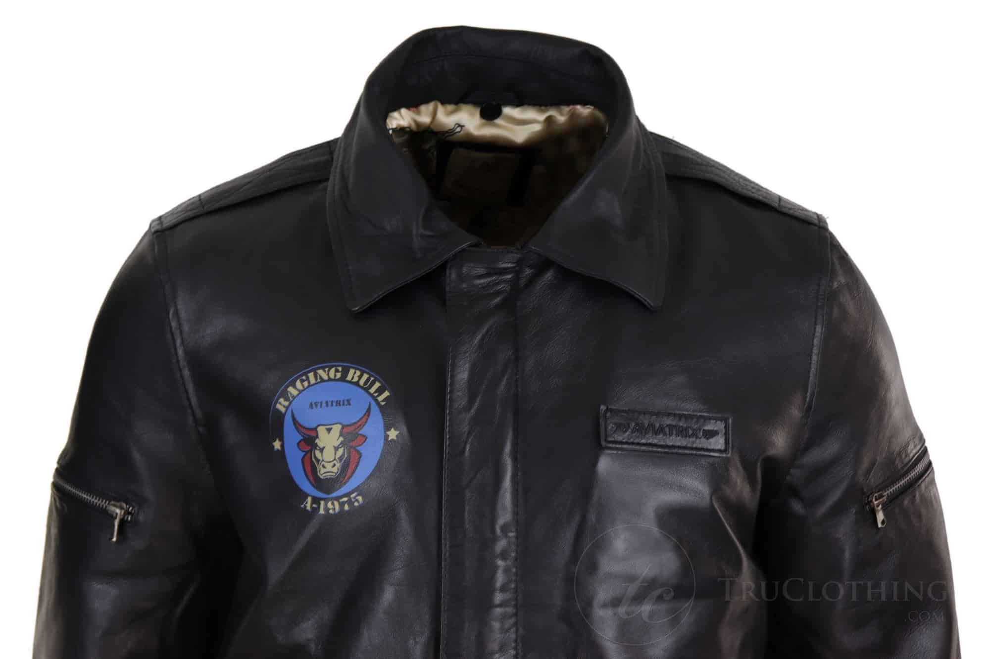 Moška klasična bomber jakna iz pravega usnja