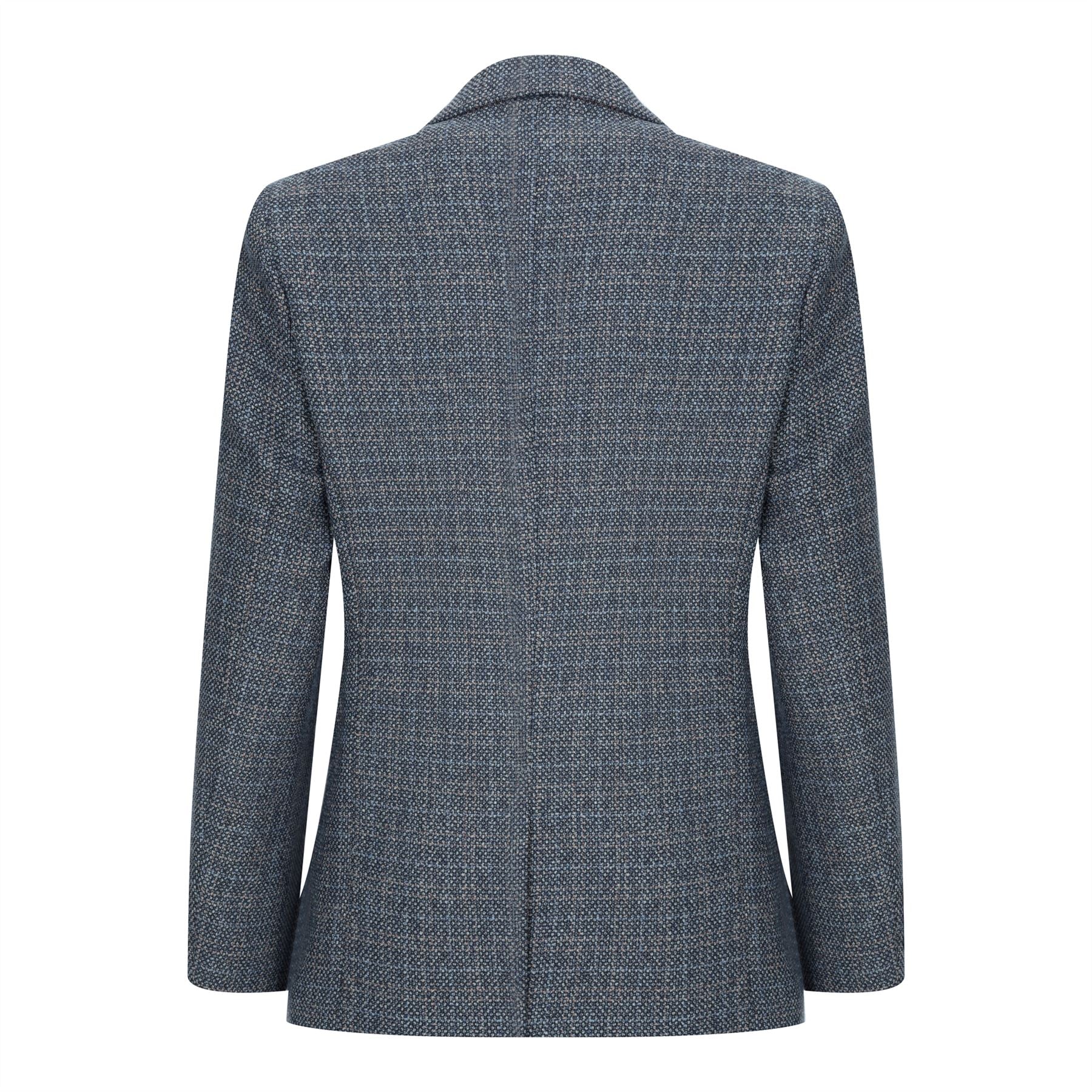 Fantovska tridelna obleka, temno moder tvidov karo, vintage retro kroj, 1920-ta