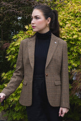 Ralph - Ženski rjav tvid blazer krojenega kroja