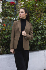 Ralph - Ženski rjav tvid blazer krojenega kroja