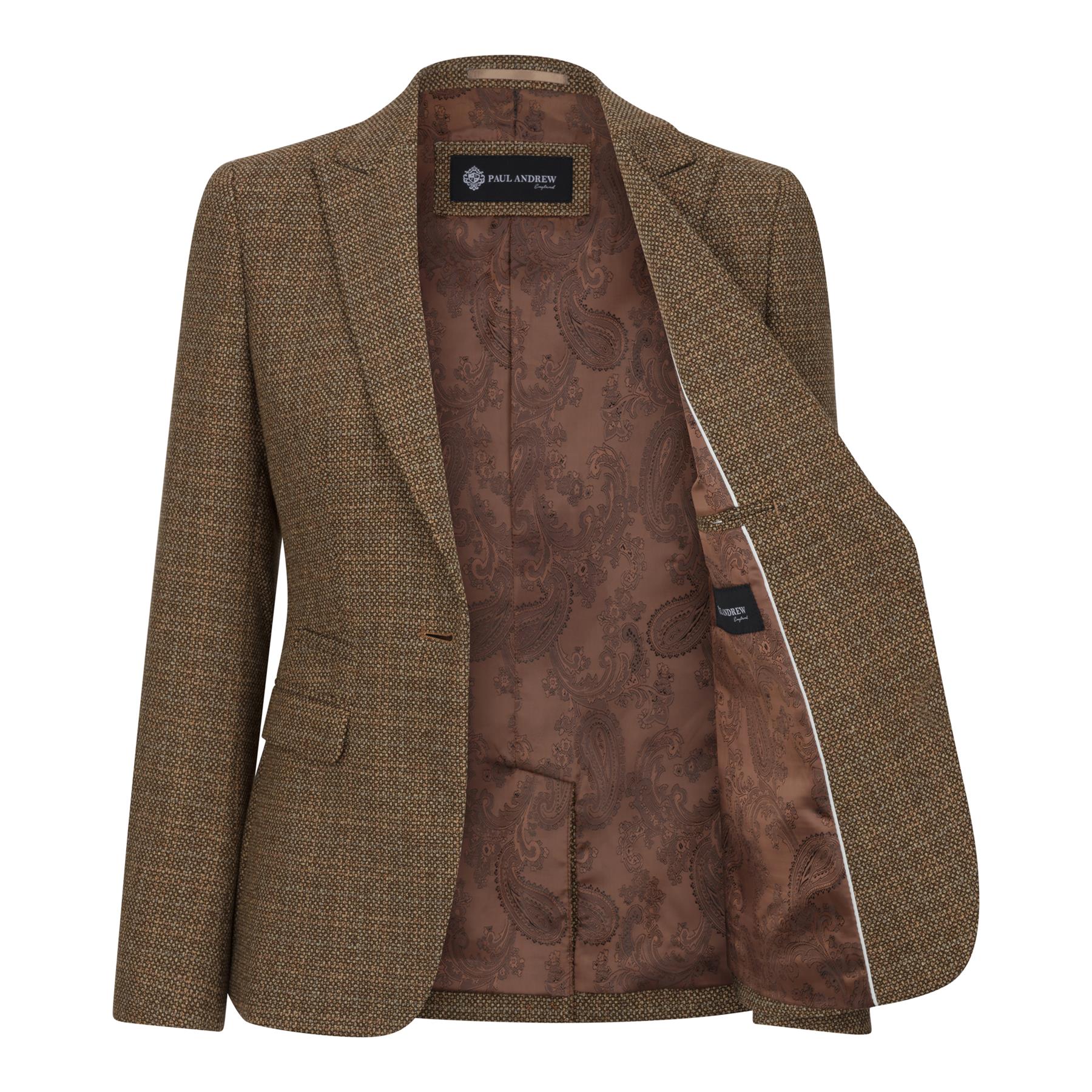 Ralph - Ženski rjav tvid blazer krojenega kroja