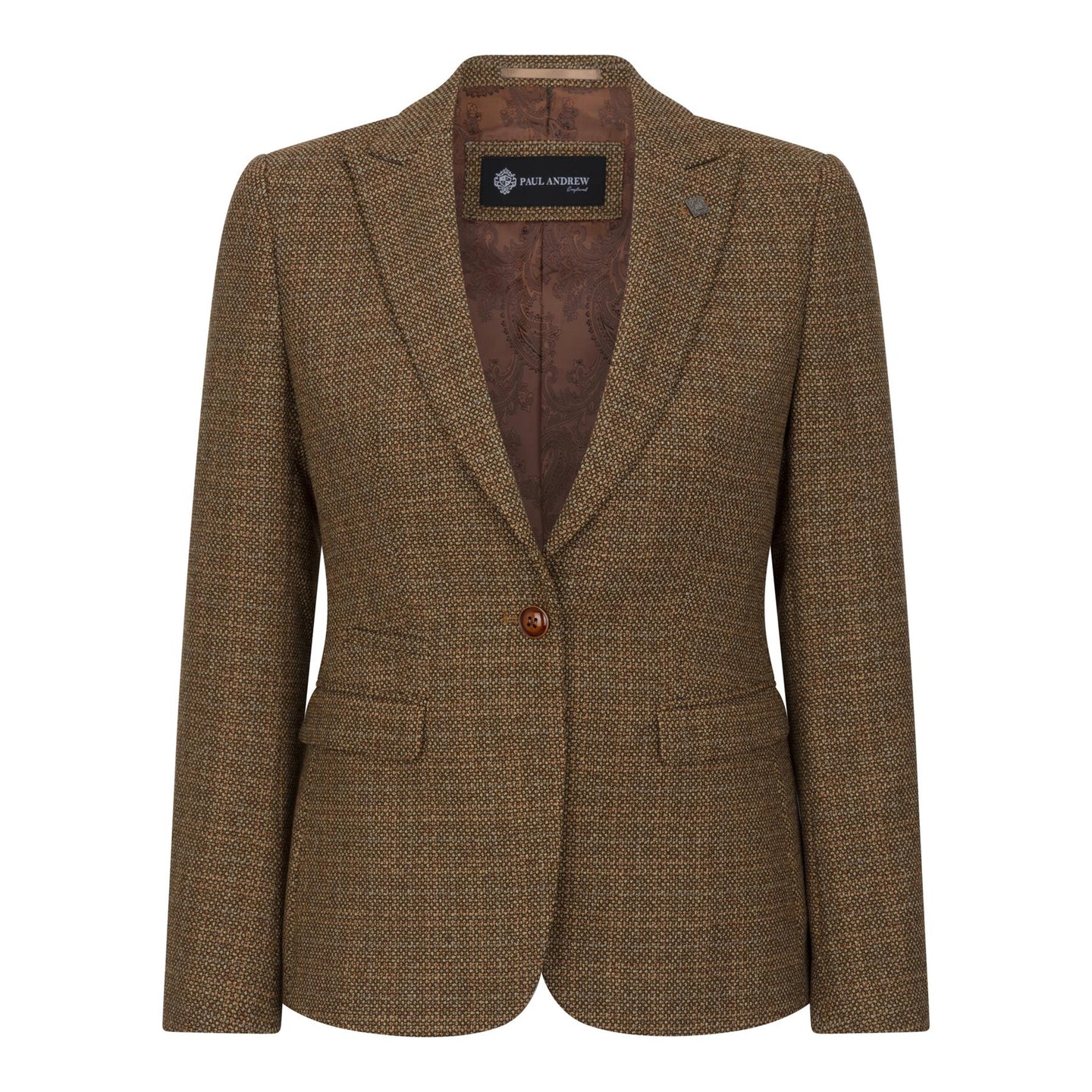 Ralph - Ženski rjav tvid blazer krojenega kroja
