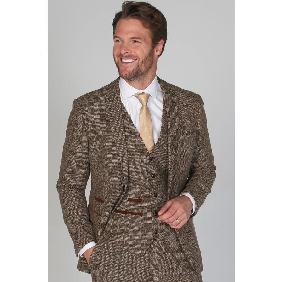 Ralph - Moški tvid rjav blazer