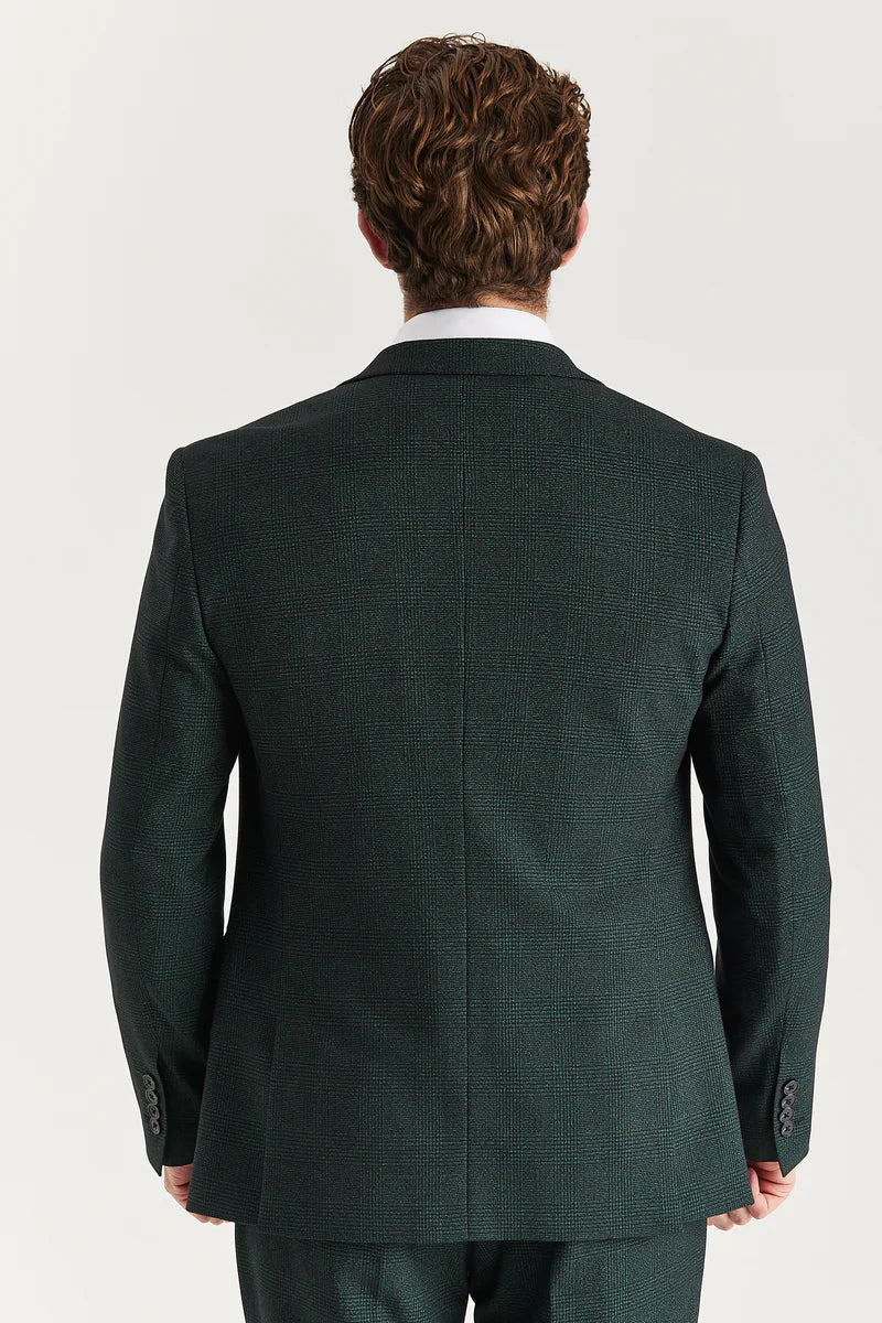 Regent - Moški zeleni karo blazer kroja