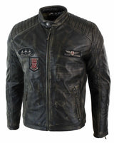 Moška motoristična jakna Airforce iz pravega usnja, oprana, obrabljena, ležerna, retro, vintage