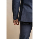 Seeba - moški klasični temno moder blazer