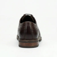 Stokes - Moški rjavi usnjeni čevlji z vezalkami Wingtip Brogue