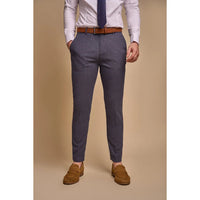 Tokyo - Moška temno modra dvodelna obleka z dvojnim zapenjanjem