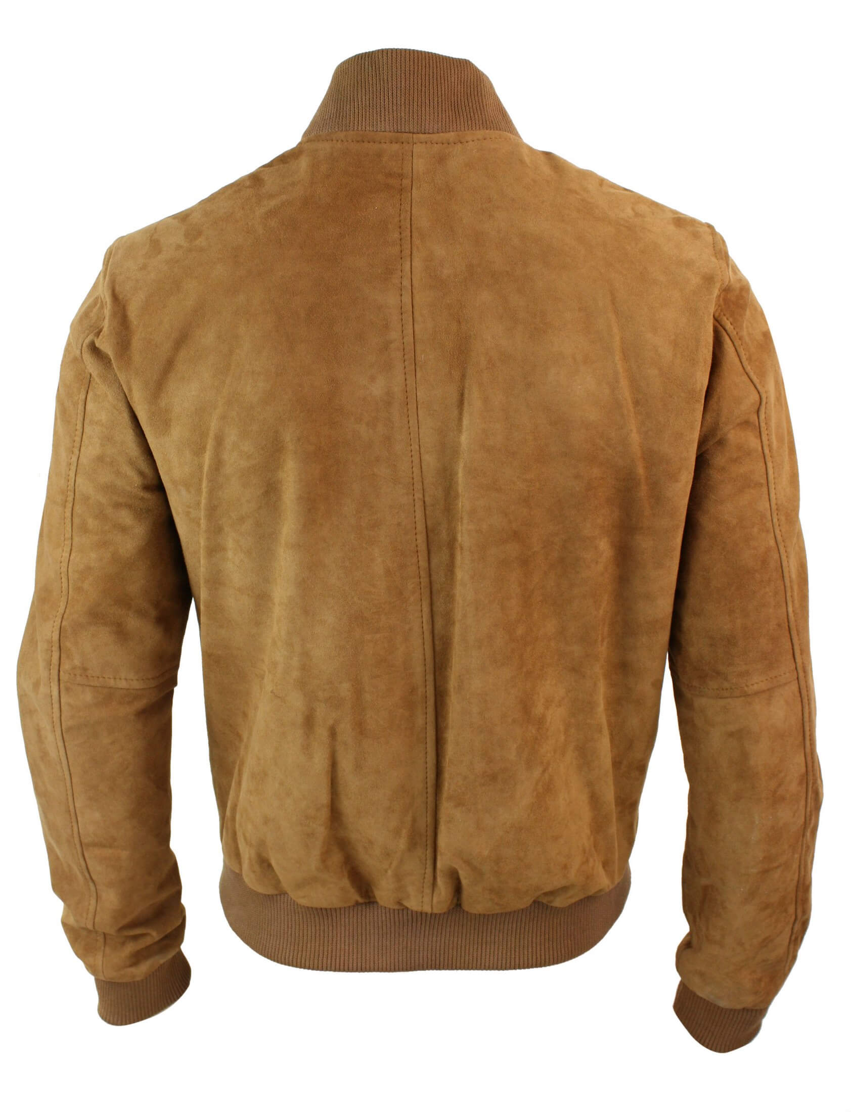 Moška bomber jakna iz pravega semiša, klasična retro vintage, rjava