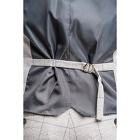 Radika - moški svetlo siv karo telovnik