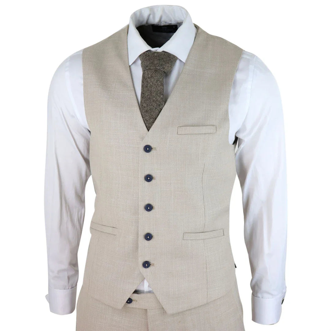 Moški tvidasti karo telovnik Peaky Blinders, klasičen vzorec ribje kosti