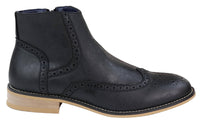 Moški škornji Peaky Blinders Brogue z zadrgo