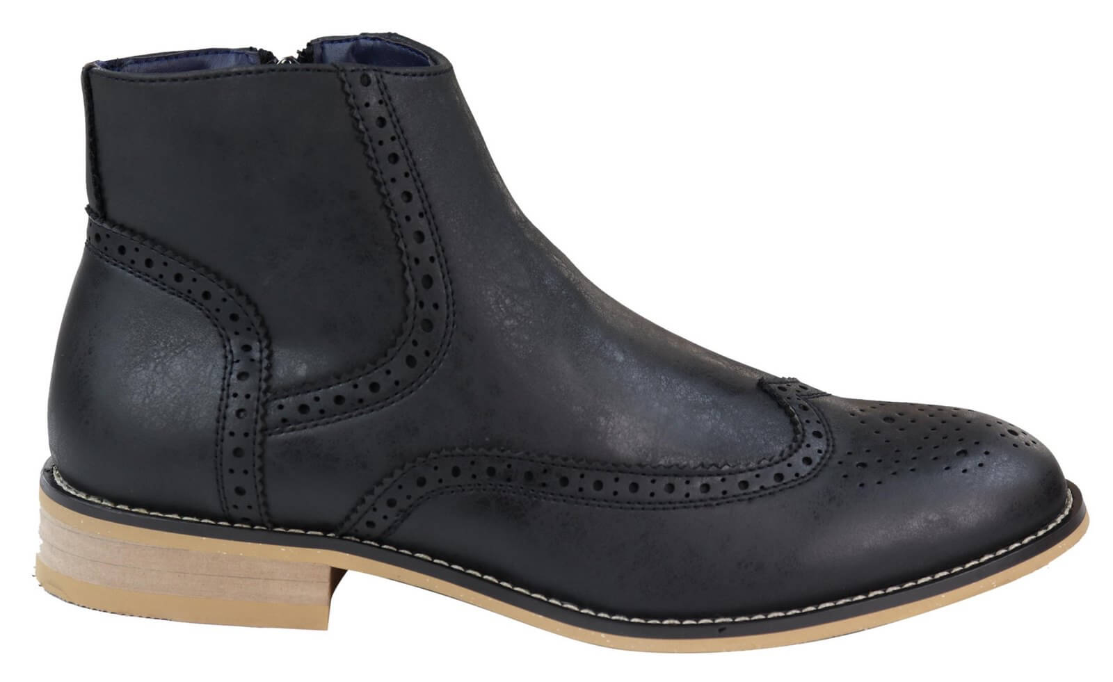Moški škornji Peaky Blinders Brogue z zadrgo