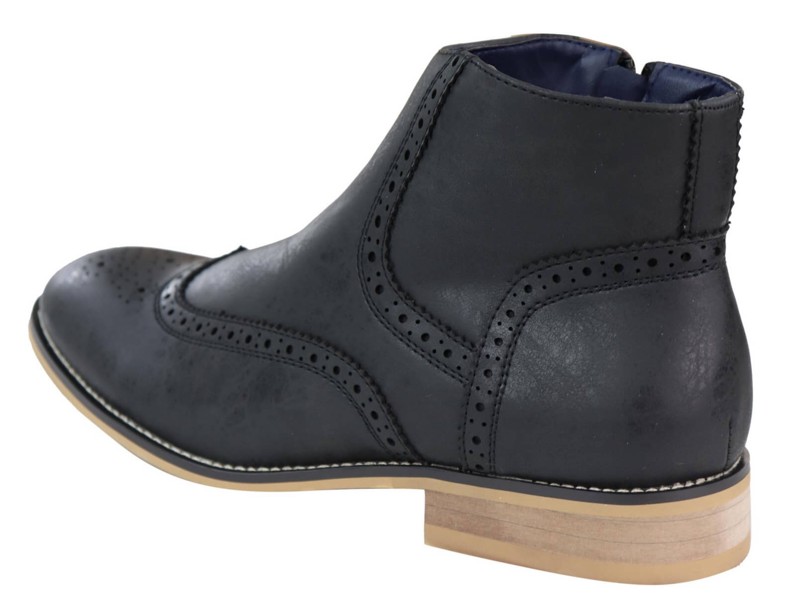 Moški škornji Peaky Blinders Brogue z zadrgo