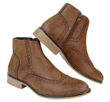 Moški škornji Peaky Blinders Brogue z zadrgo