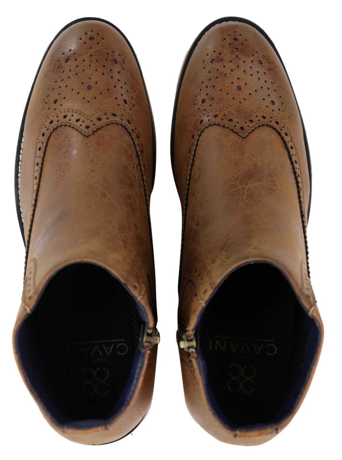 Moški škornji Peaky Blinders Brogue z zadrgo
