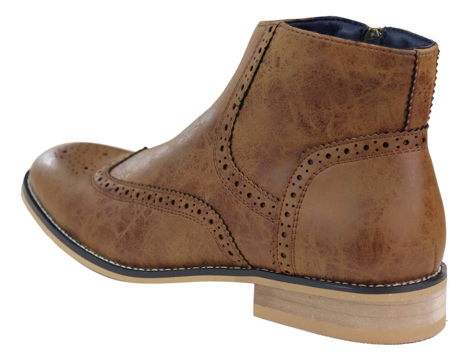 Moški škornji Peaky Blinders Brogue z zadrgo