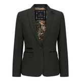 Ženski tvid zelen karo blazer volnen klasičen lovski suknjič vintage 1920 retro