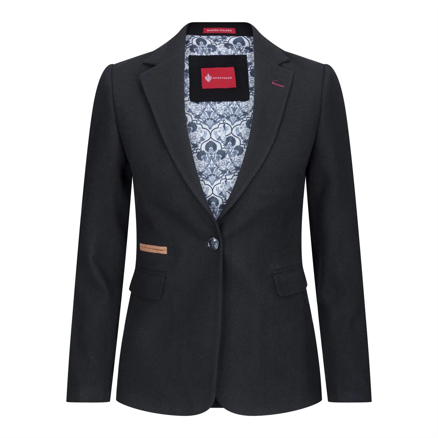 Ženski blazer obleka iz volnenega tvida z našitki na komolcu iz 20. let prejšnjega stoletja, vintage klasična črna